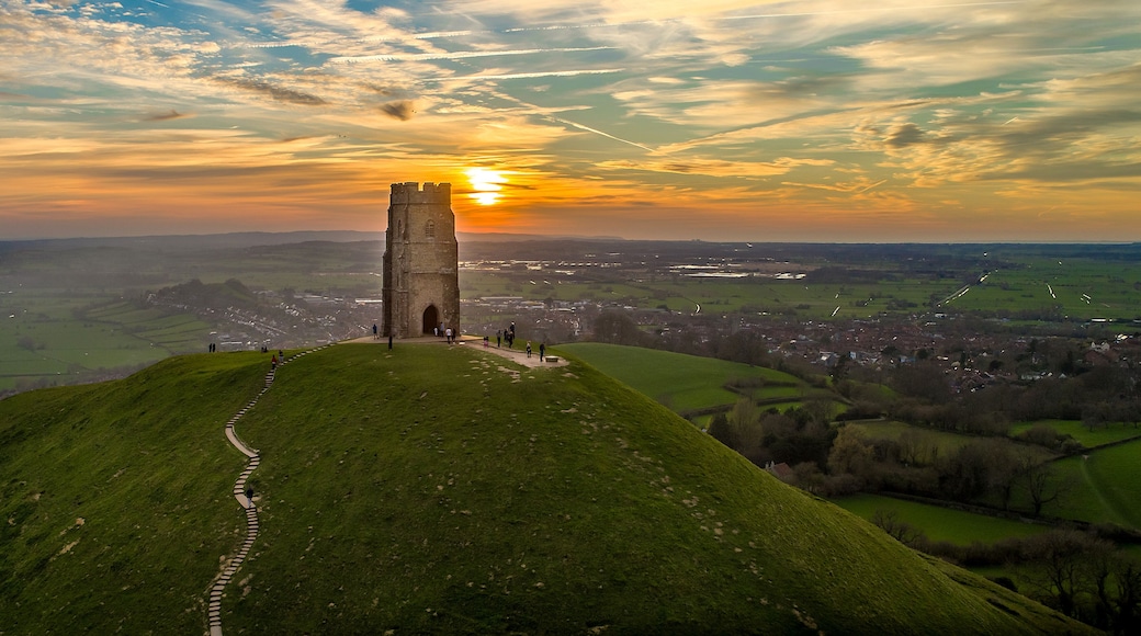Sunset at Glastonbury Tor