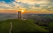 Sunset at Glastonbury Tor
