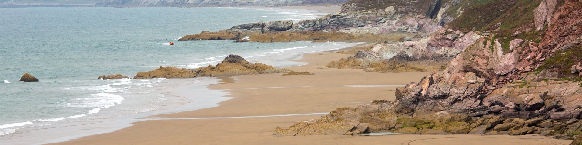 Whitsand Bay Beach featuring a sandy beach