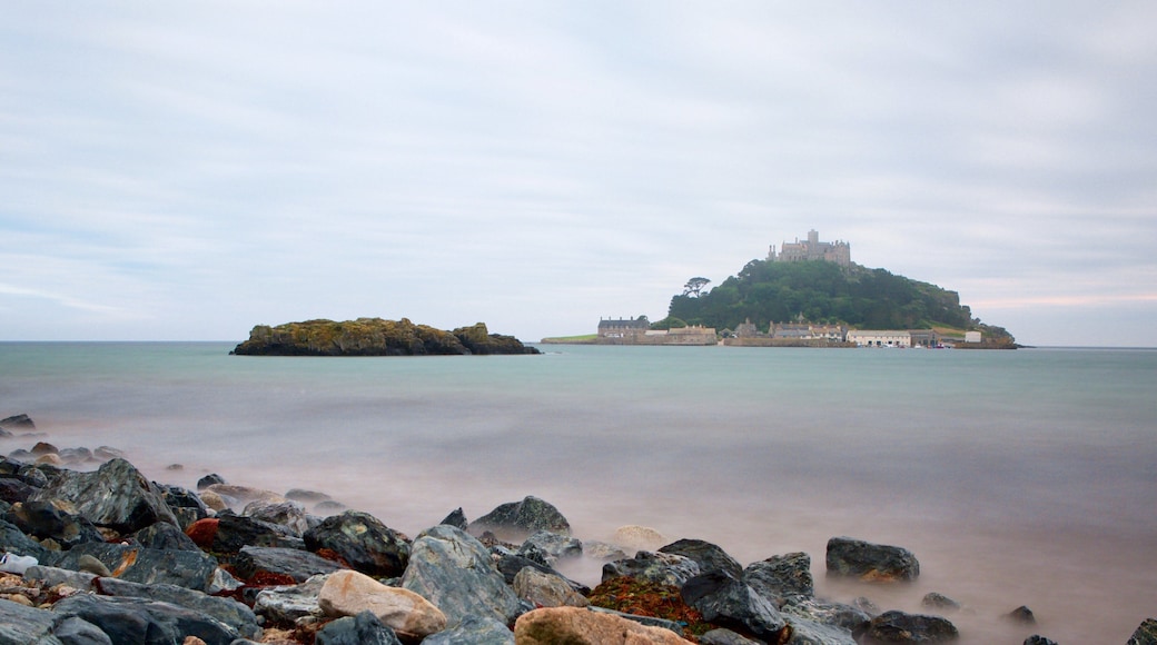 St. Michael\'s Mount featuring general coastal views and island views