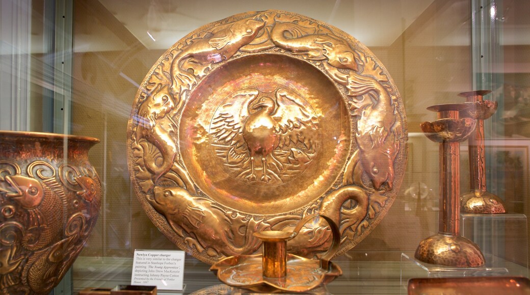 Penlee House Gallery and Museum showing interior views