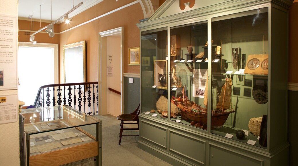 Penlee House Gallery and Museum which includes interior views