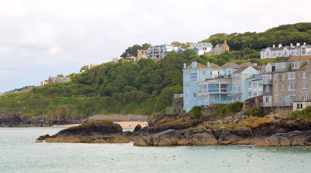 Porthminster Beach che include spiaggia sabbiosa e località costiera