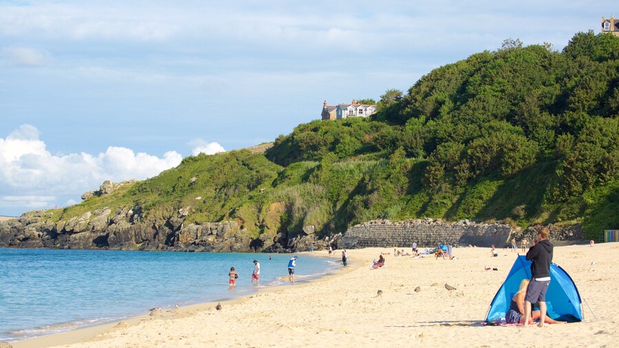Porthminster Beach featuring swimming and a beach