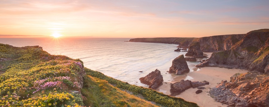 Bedruthan steps cornwall uk