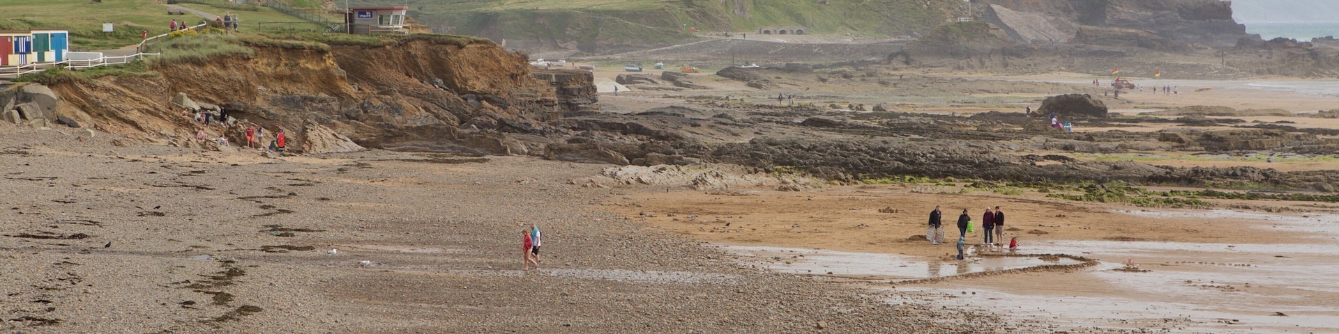 Crooklets Beach showing general coastal views