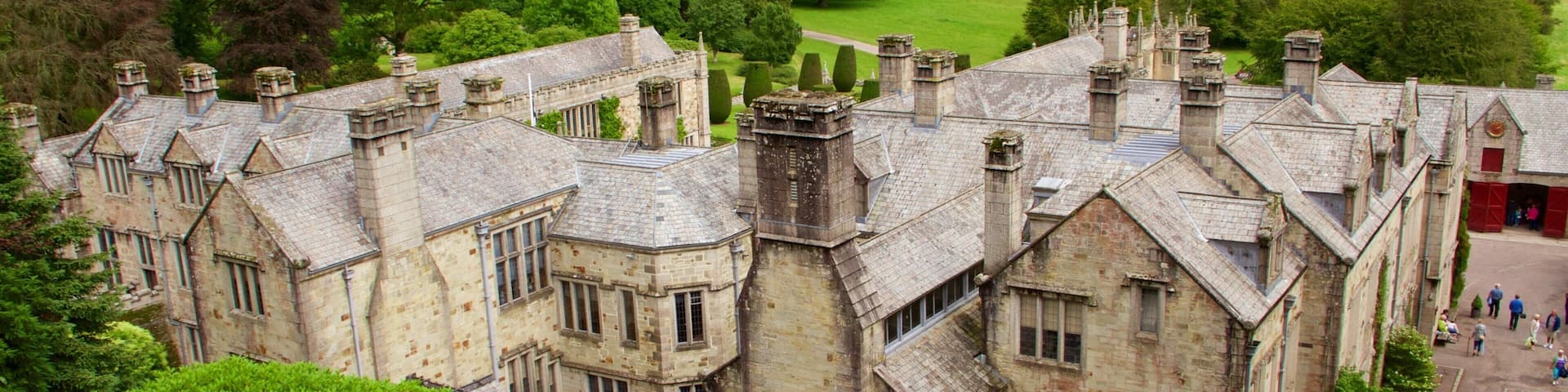 Lanhydrock featuring a house, heritage elements and chateau or palace