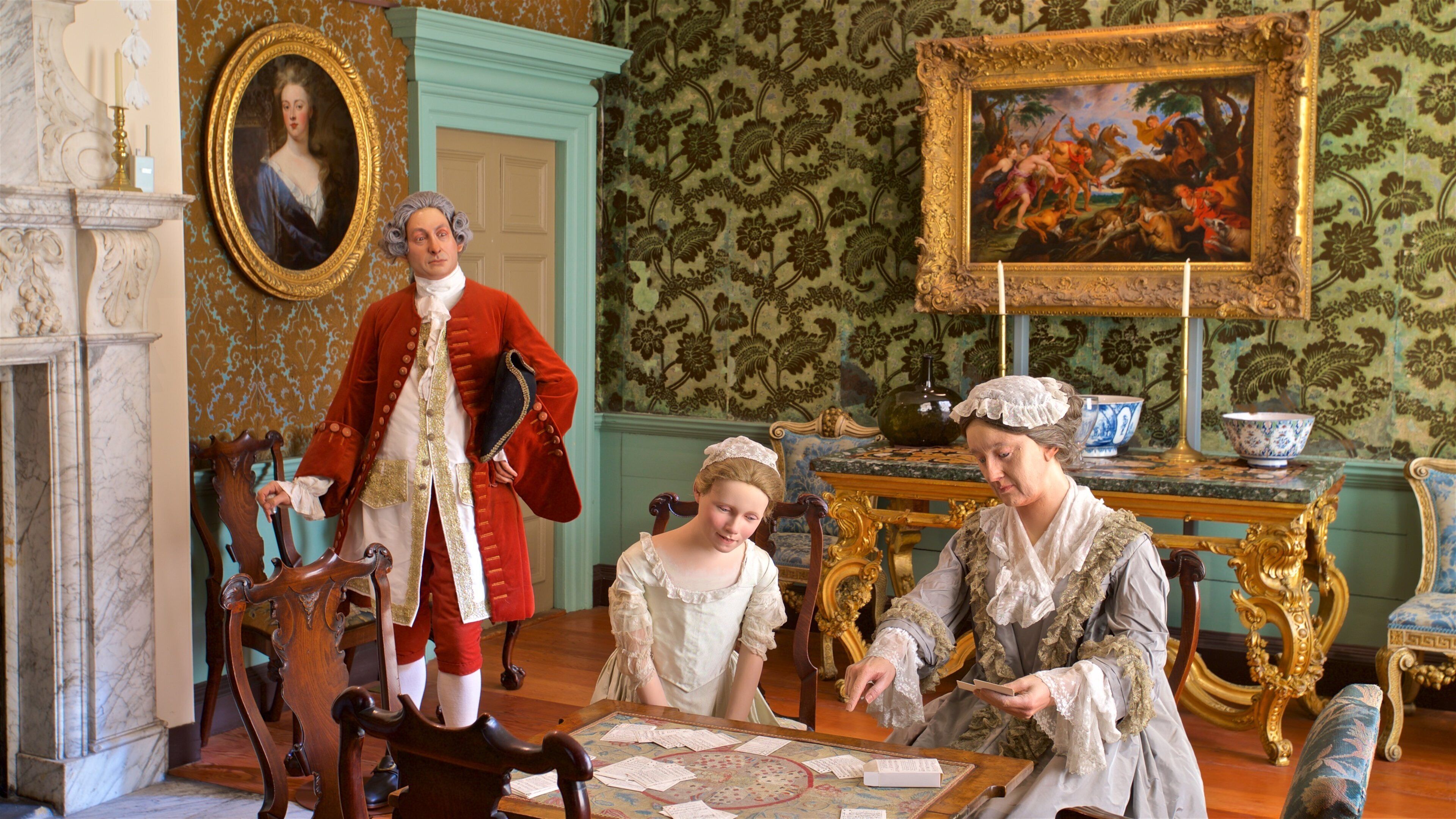 Christchurch Mansion which includes interior views, heritage elements and a house