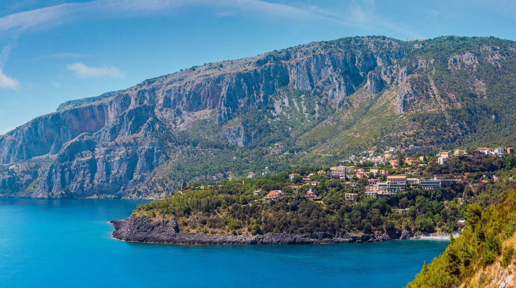 Beautiful Tyrrhenian sea coastline landscape. Not far from Sapri, Campania, Italy.