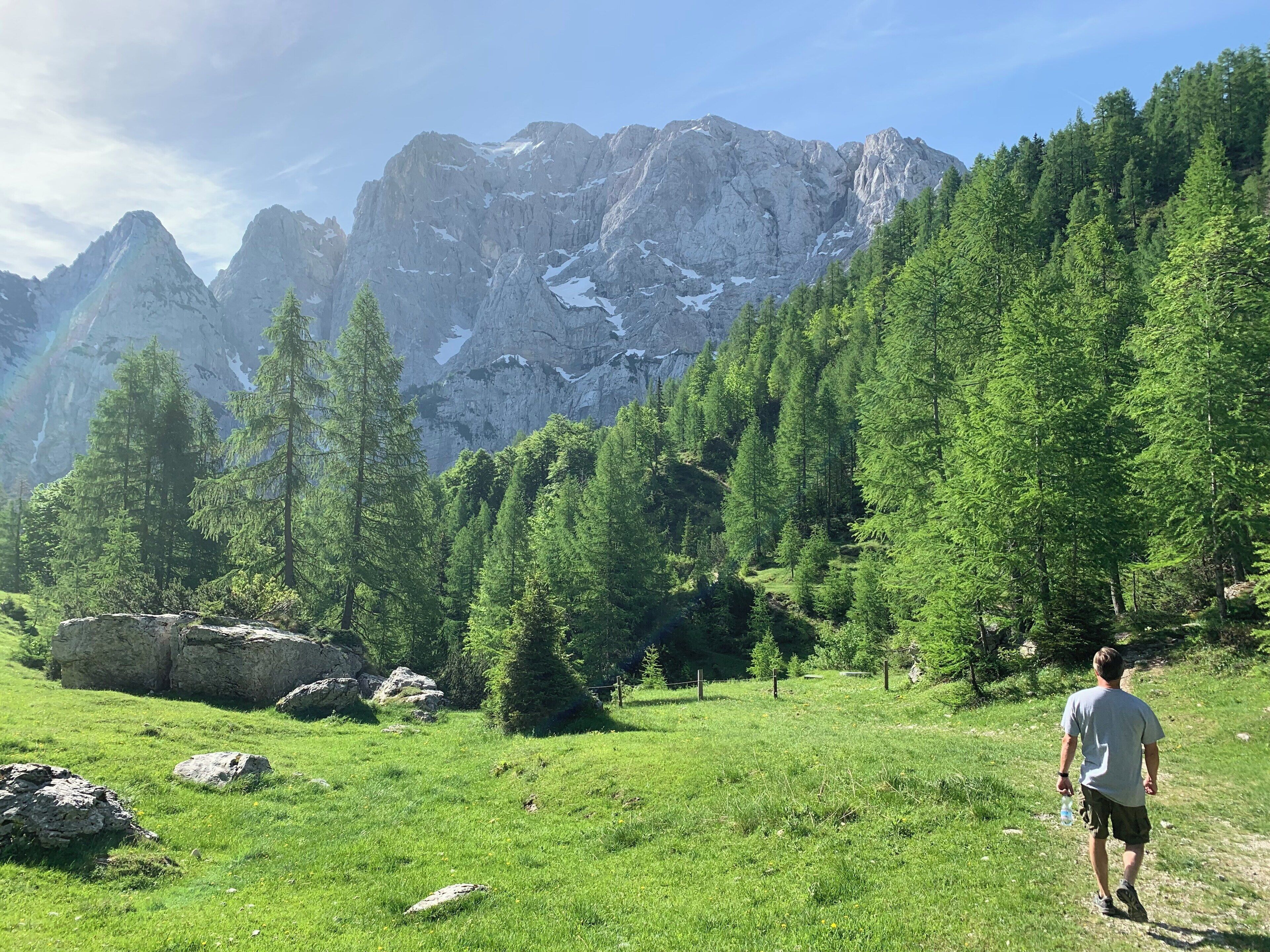 Beautiful Julian Alps on Vrsic Pass in Slovenia