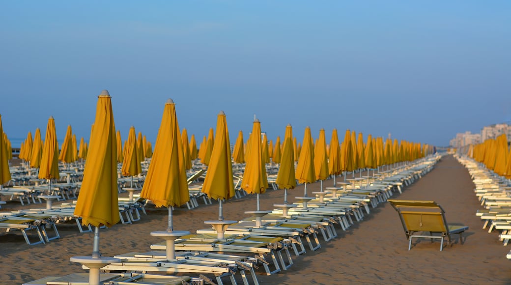 it's dawn on the still deserted beach