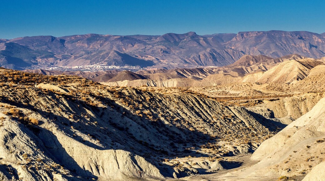 Panorama of Tabernas. Desert in the Andalusia, South of Spain.