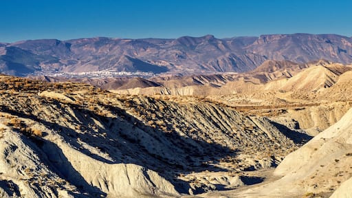 Panorama of Tabernas. Desert in the Andalusia, South of Spain.