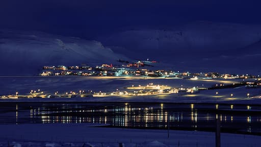 Winter, Mosfellsbaer town, Iceland