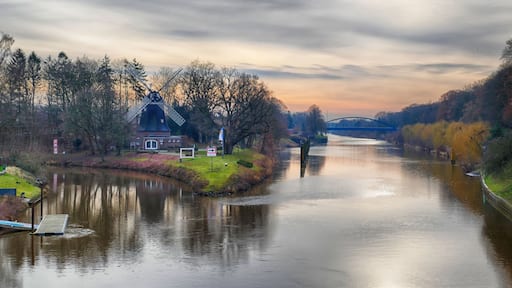 Alte Mühle am Fluss Hase in Meppen im Emsland
