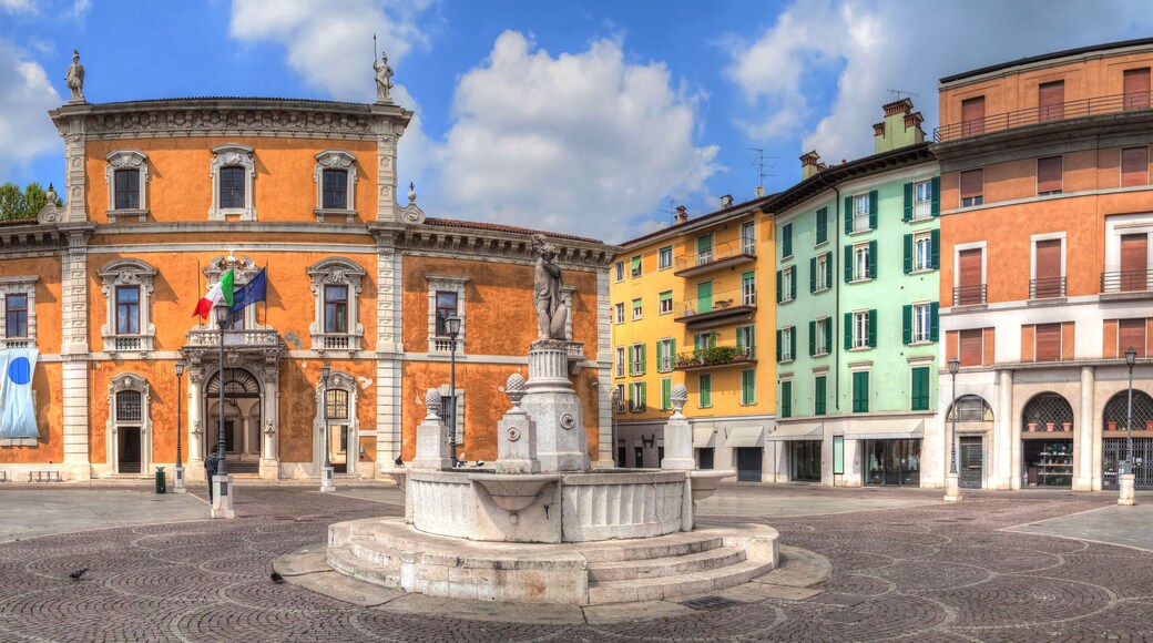 Panorama of Piazza del Mercato in Brescia