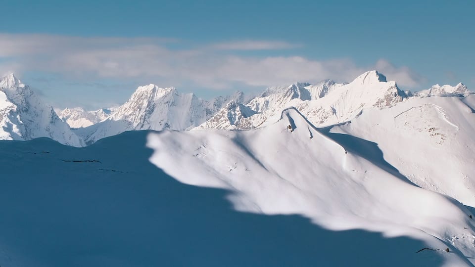 winter in Alps, Kaltenbach ski resort in Fuegen, Zillertal valley