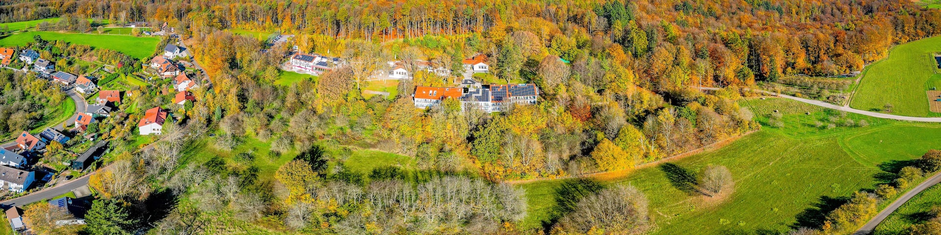 Seminarzentrum Rückersbach im Spessart aus der Luft fotografiert