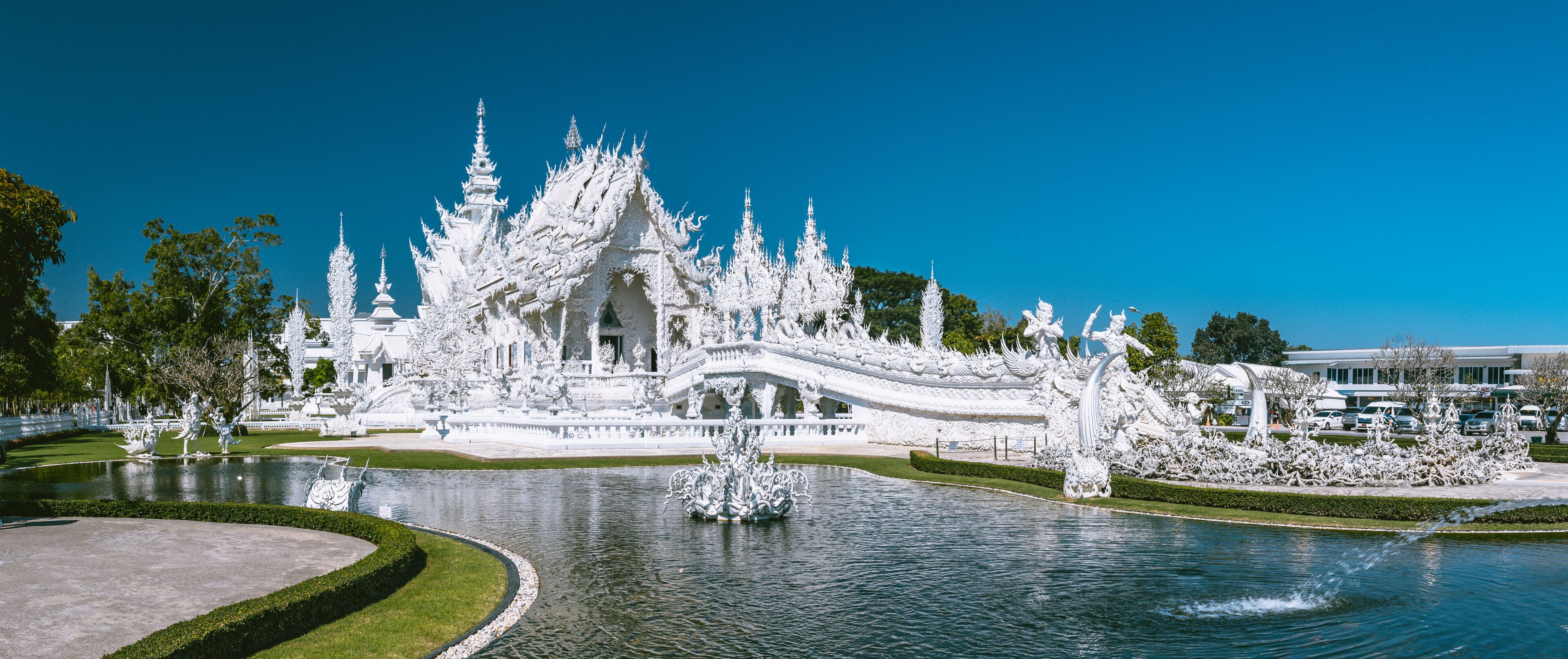 Wat Rong Khun, the White Temple in Chiang Rai, Chiang Mai province, Thailand