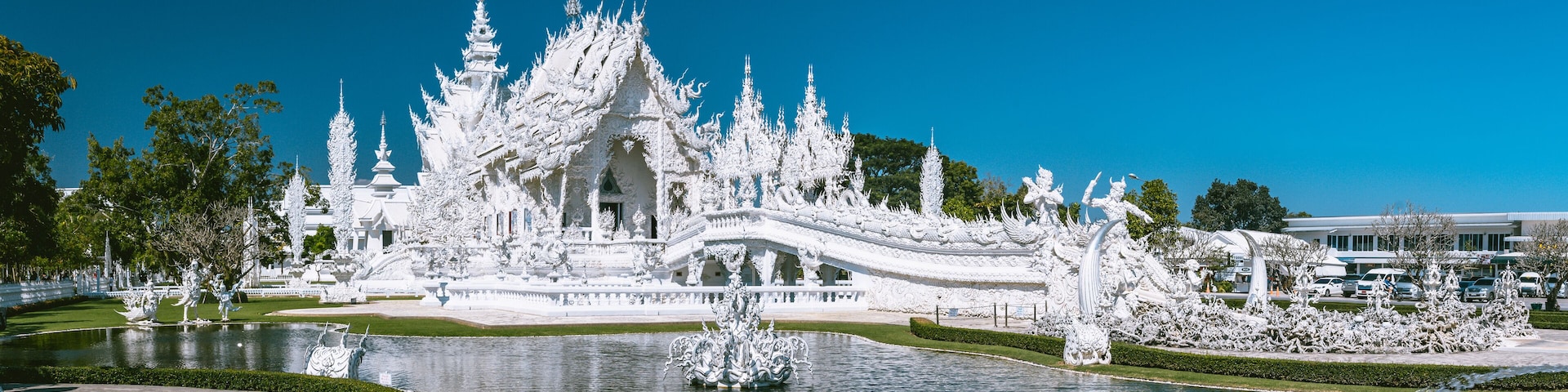 Wat Rong Khun, the White Temple in Chiang Rai, Chiang Mai province, Thailand