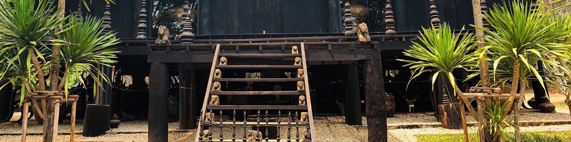 Known as the Black Museum. Series of buildings that contains a collection of bones of various animals by a famous Thai artist.