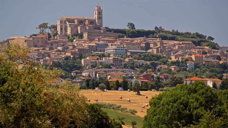 Fermo welches beinhaltet Landschaften, Farmland und Stadt