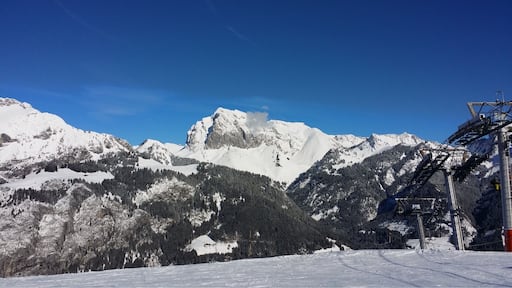 On top of the mountains in the French Alps. February 2016.