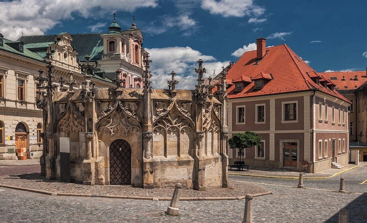 July 2016

Stone fountain, Kutná Hora, Czech republic

Stone fountain in the old town of Kutná Hora was built in 1493 to 1495 by Matyas Rejsek, who was the architect of the Church of Saint Barbara in Kutná Hora. It is a fine example of late Gothic style and it was used as water reservoir until 1890.

#unesco