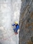 Ascending Le Pylon near La Grave, France. This is a Category 3 (French) ice climb up a two pitch frozen waterfall. The whole area is a steep sided valley with many waterfalls like this which are safely frozen over the winter months. La Grave is a small village which is a Mecca for this type of activity along with ski-mountaineering. In the summer cycling takes over. #iceclimbing #mountaineering #lagrave #climbing