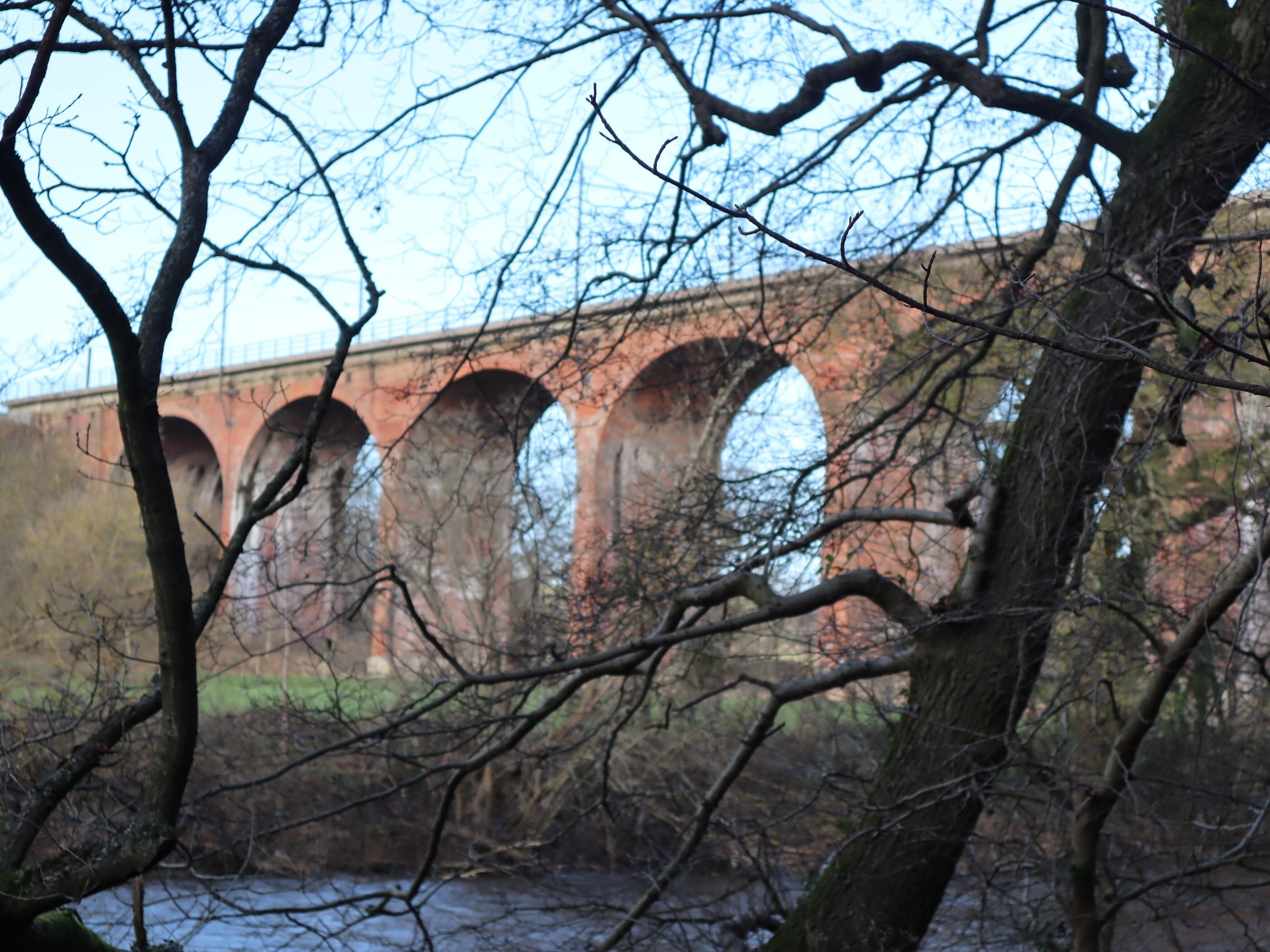 Croxdale viaduct crossing the river