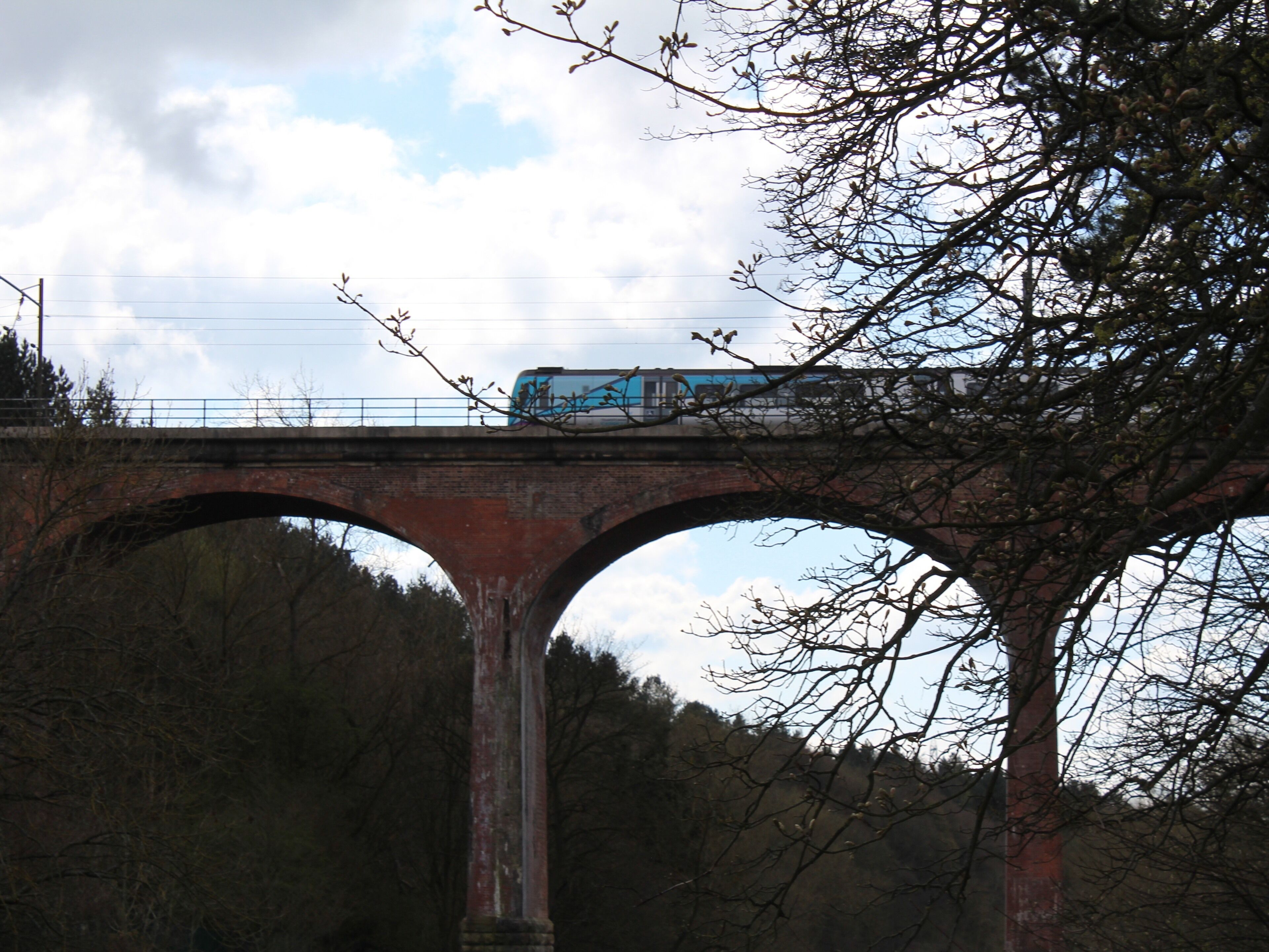 Viaduct over the river lovely walk along the river bank