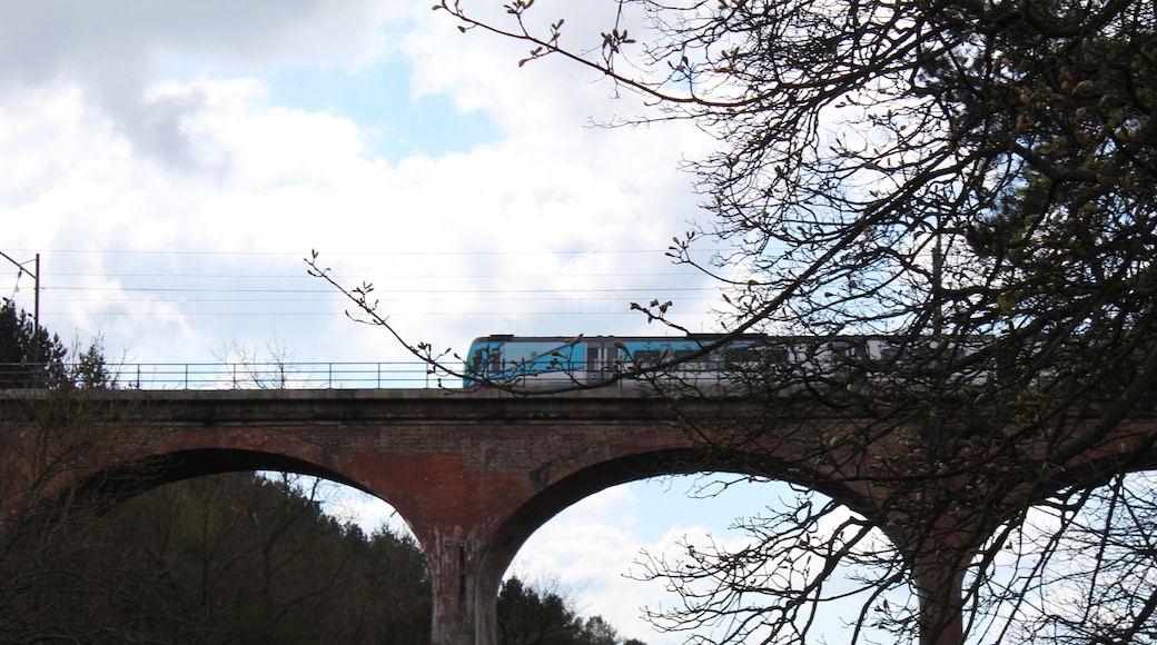 Viaduct over the river lovely walk along the river bank