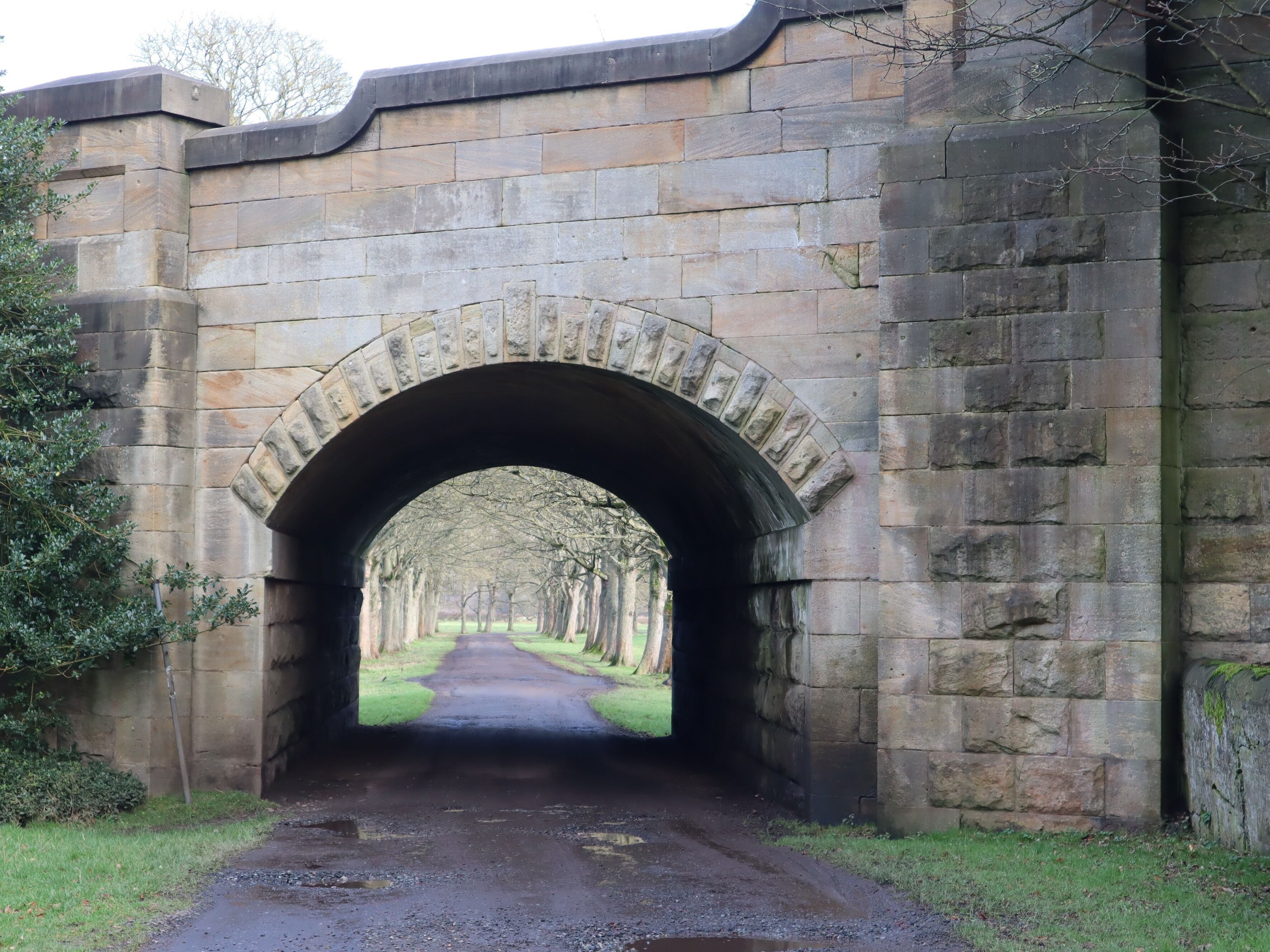Drive thru tunnel up from the river