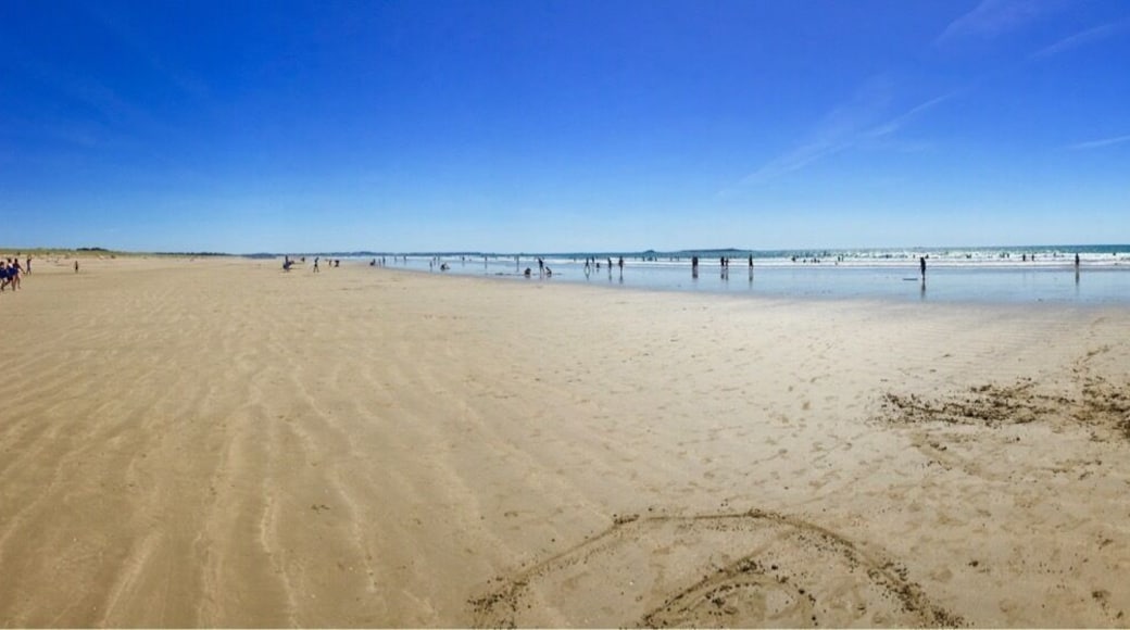 The long peninsular leading down to Quiberon has two contrasting coastlines. The west coast is known as La Cote Sauvage and is a playground for surfers on the water and for kite surfers on the beach. The waves can indeed be savage and even dangerous. In contrast the east coast faces a calm bay, ideal for families.