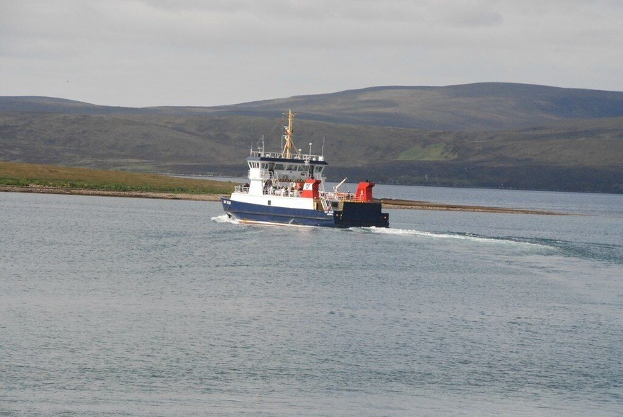 Hoy Ro-Ro Ferry. Orkney Isles Company, MV Hoy Head. Houton - Hoy.