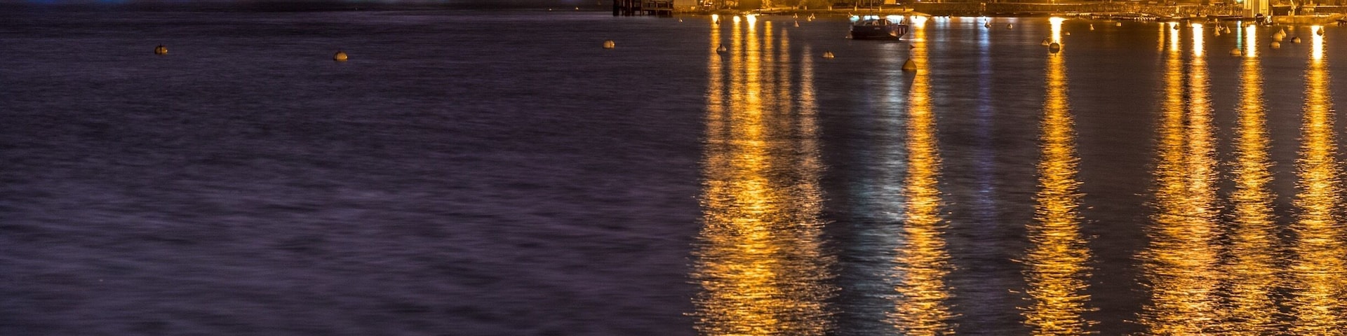Amazing night by the lake of Annecy, at the Palace de Menthon.
