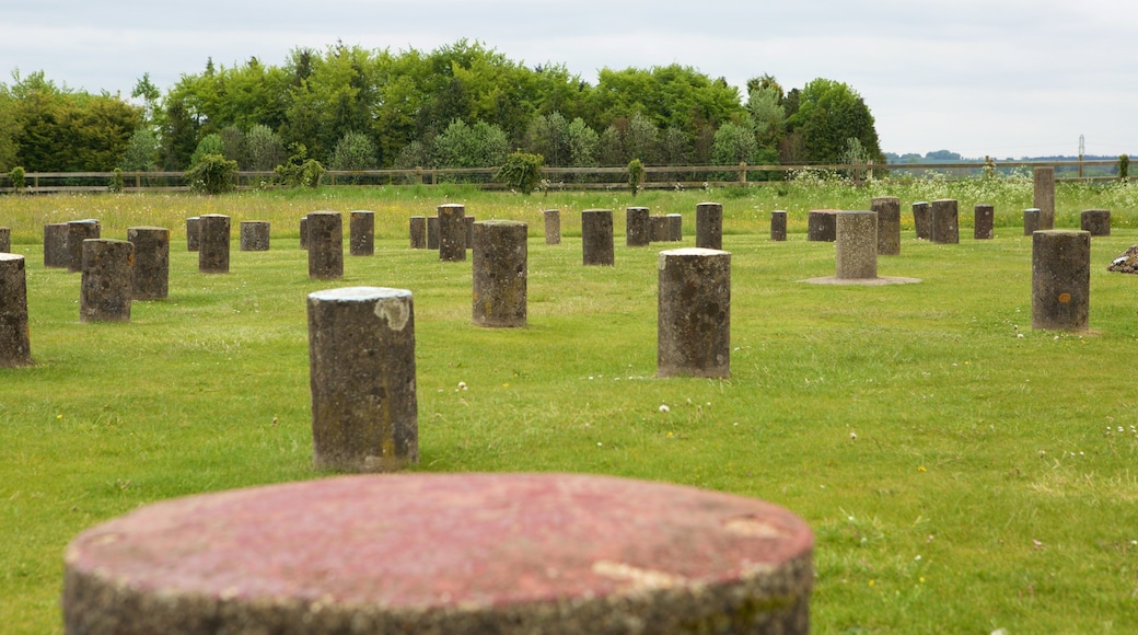 Woodhenge das einen ruhige Szenerie, Outdoor-Kunst und Monument