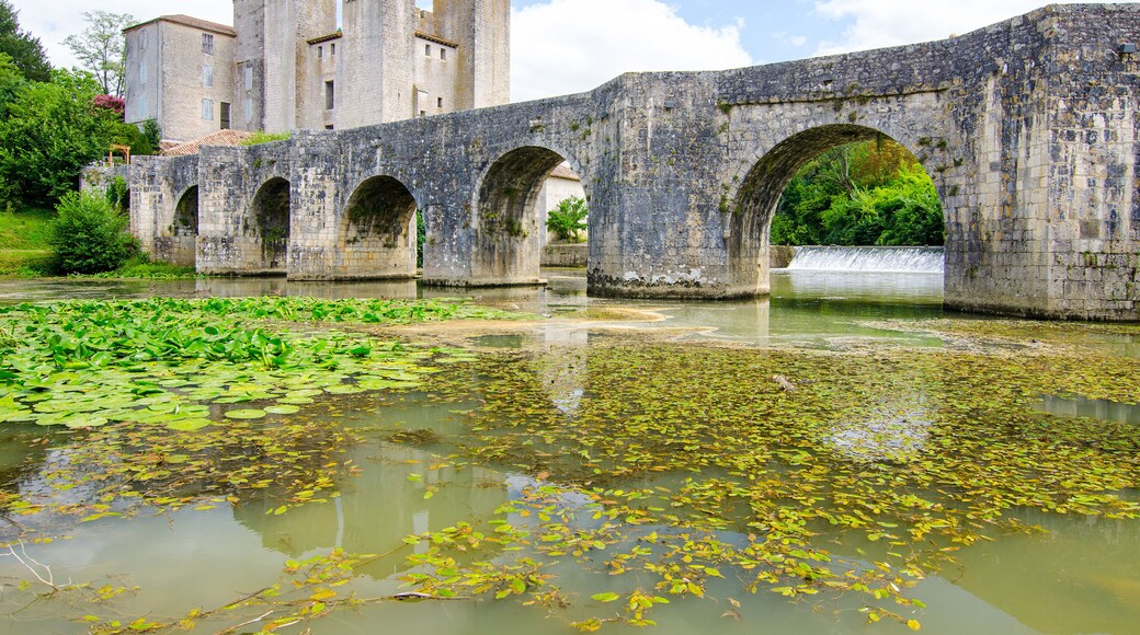The bridge and the fortified mill in Barbaste