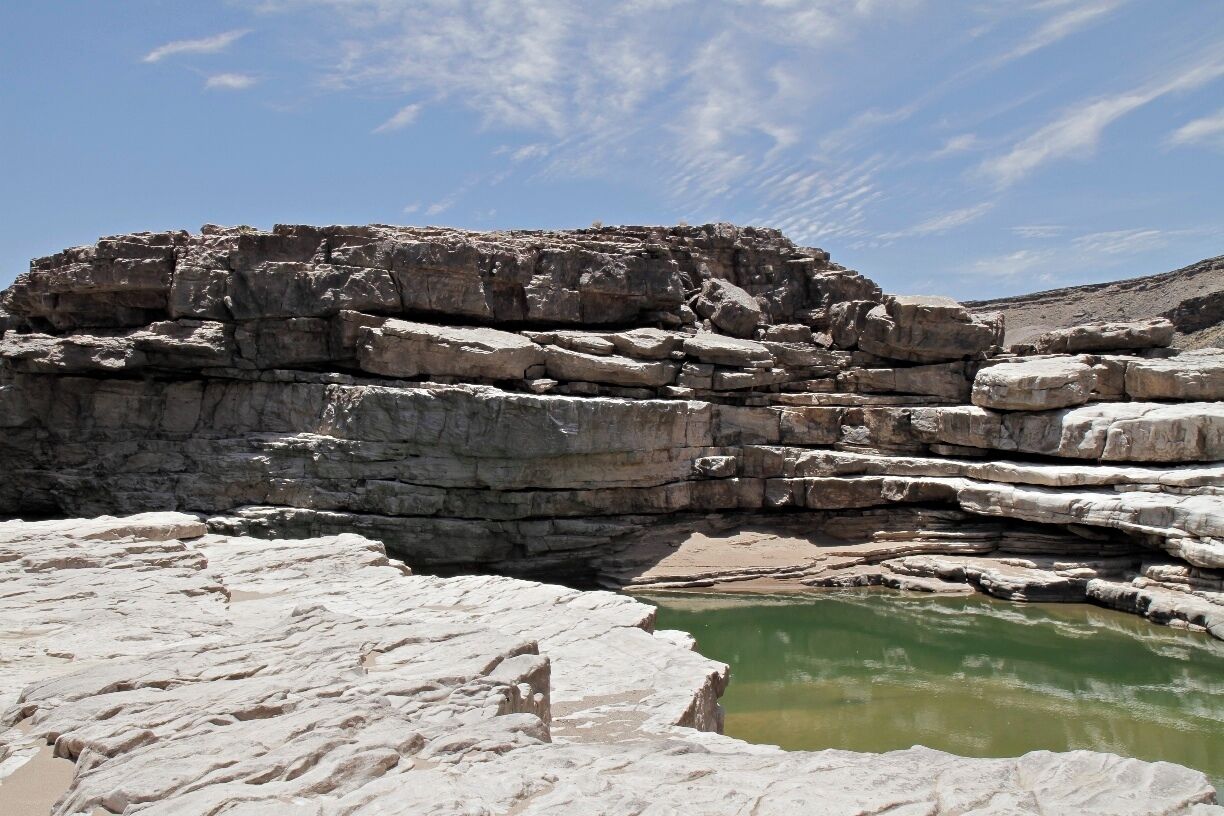 At the bottom of the canyon you can have a swim!