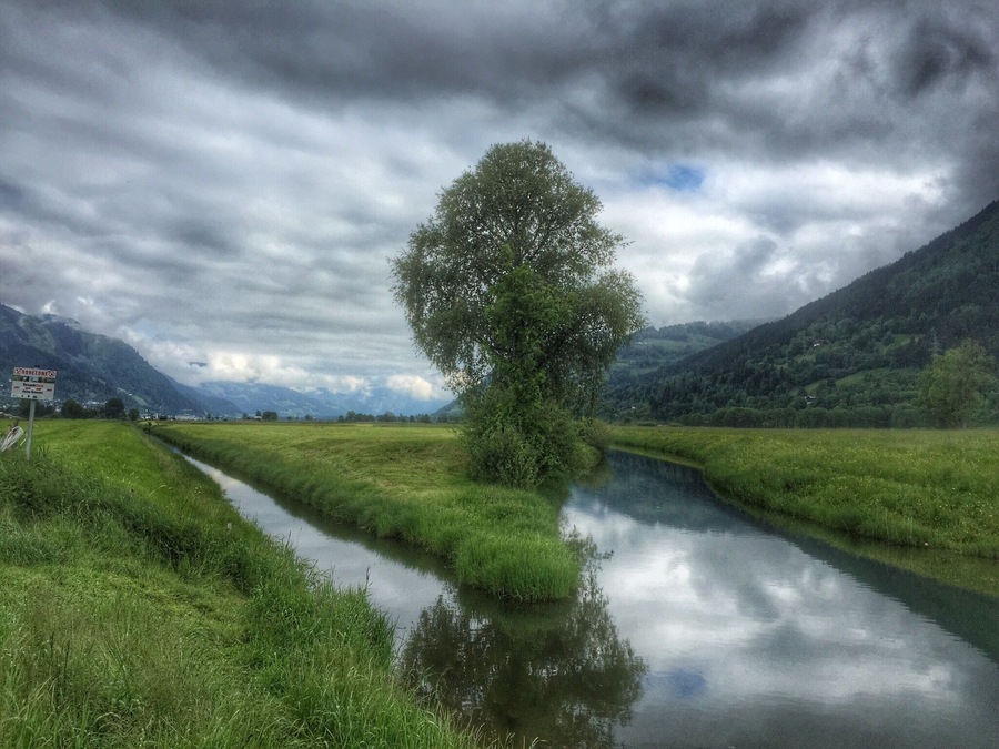 A beautiful green valley in Salzburgerland