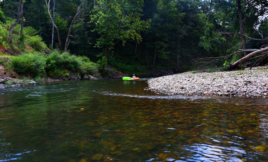 Nature Surrounds Floaters on Caddo River