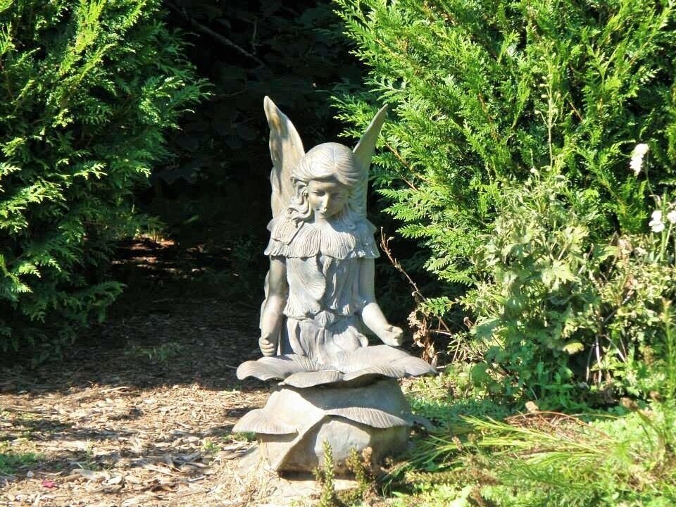 Who doesn't love a fairy in their garden? #oregongarden #green