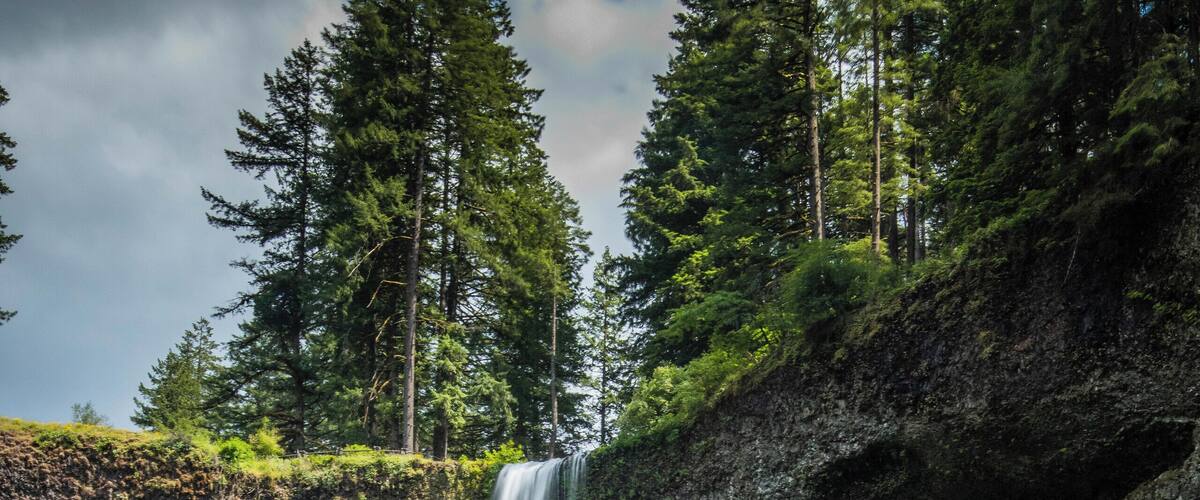 Beautiful day with lots of waterfalls. This was the first one we stopped at. #bthroughthelens #oregon #longexposure #green #waterfalls