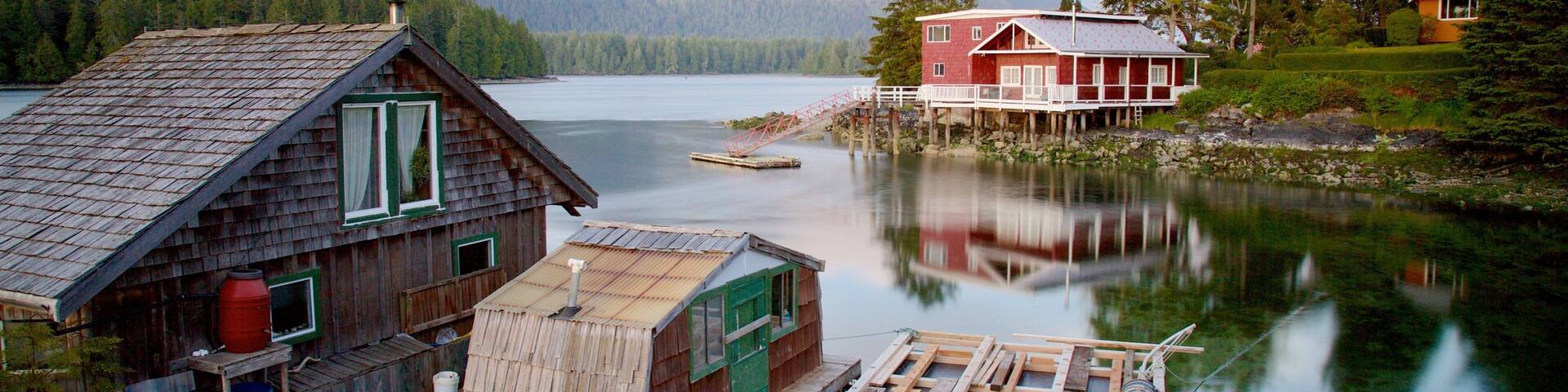 Tofino showing tranquil scenes and a lake or waterhole