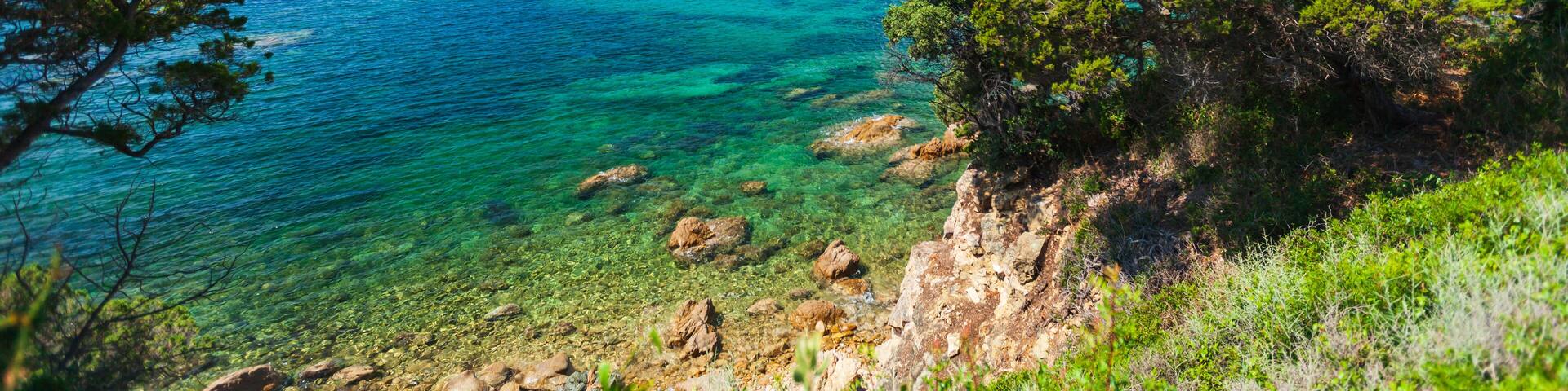 Cupabia beach. Summer landscape of Corsica island on a sunny day