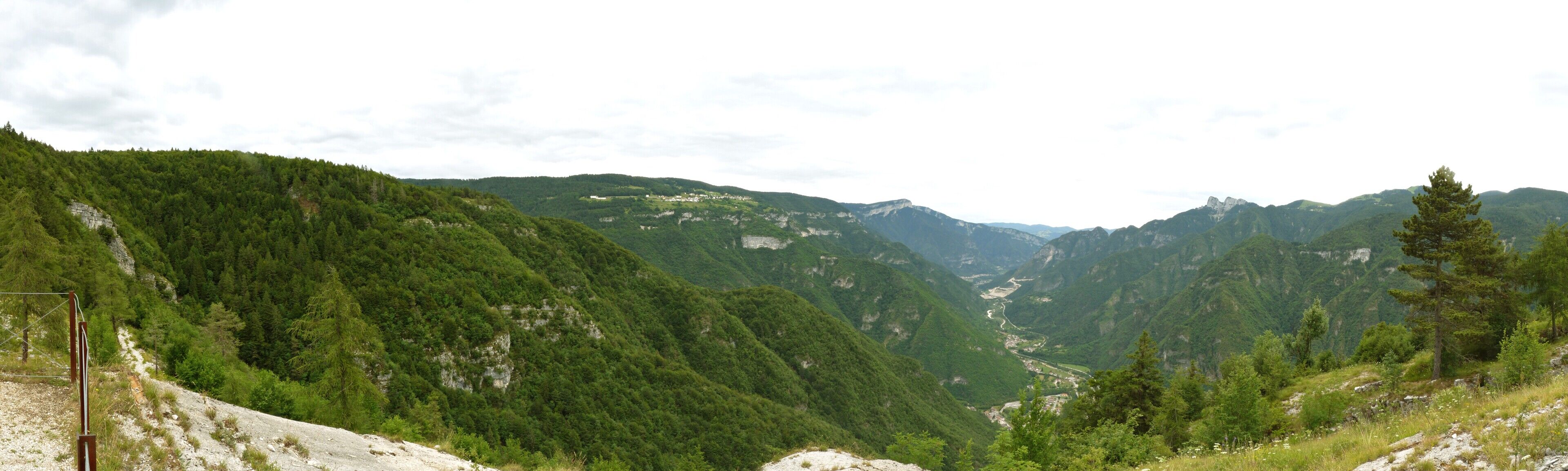 Lavarone (Italy): panoramic view of Pedemonte and Valdastico from Forte Belvedere (Werk Gschwendt), with Luserna on the top-left