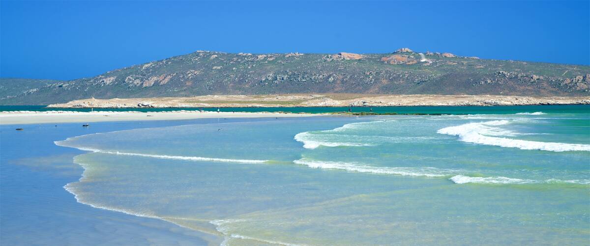 Langebaan showing surf, general coastal views and tranquil scenes