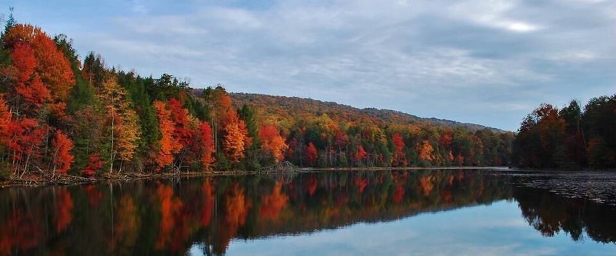 Iconic view from the dam at Bays Mountain Park in Kingsport, Tennessee. This place is beautiful no matter what season it is!! 🍁
#baysmountain #fall #leaves #reflections #clouds #beautifulday #fall2015 #whataview