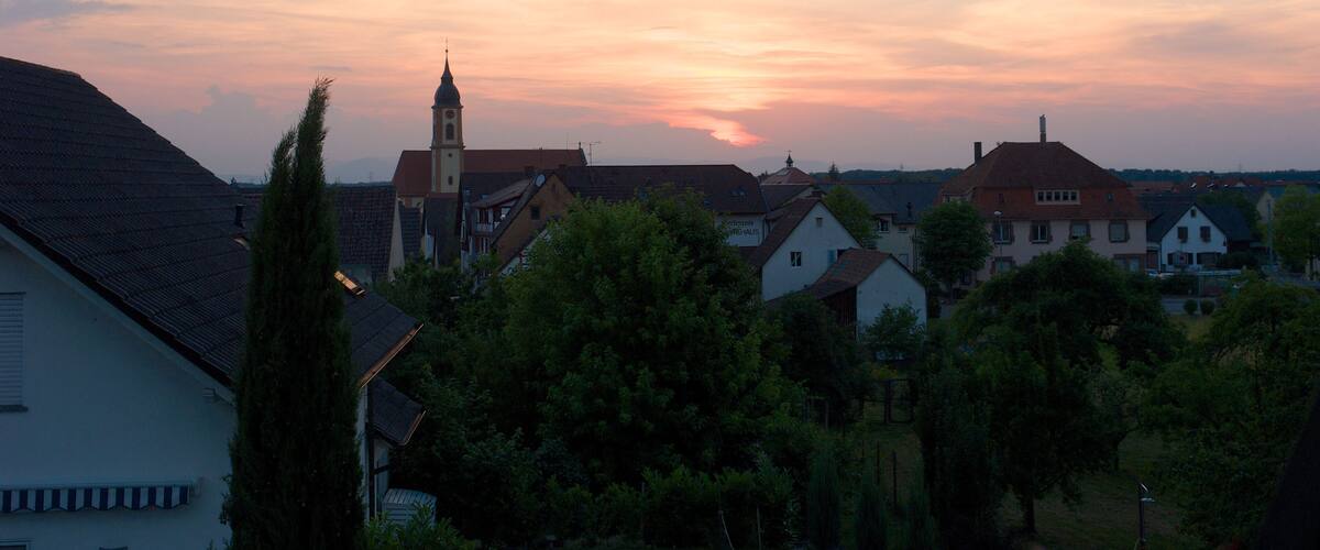 Sonnenuntergang über Ringsheim