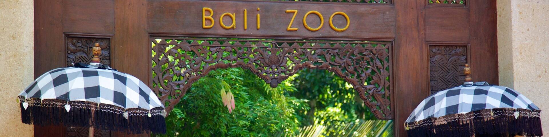 Sukawati showing signage as well as a small group of people